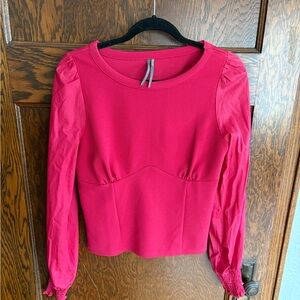 Anthropology hot pink top